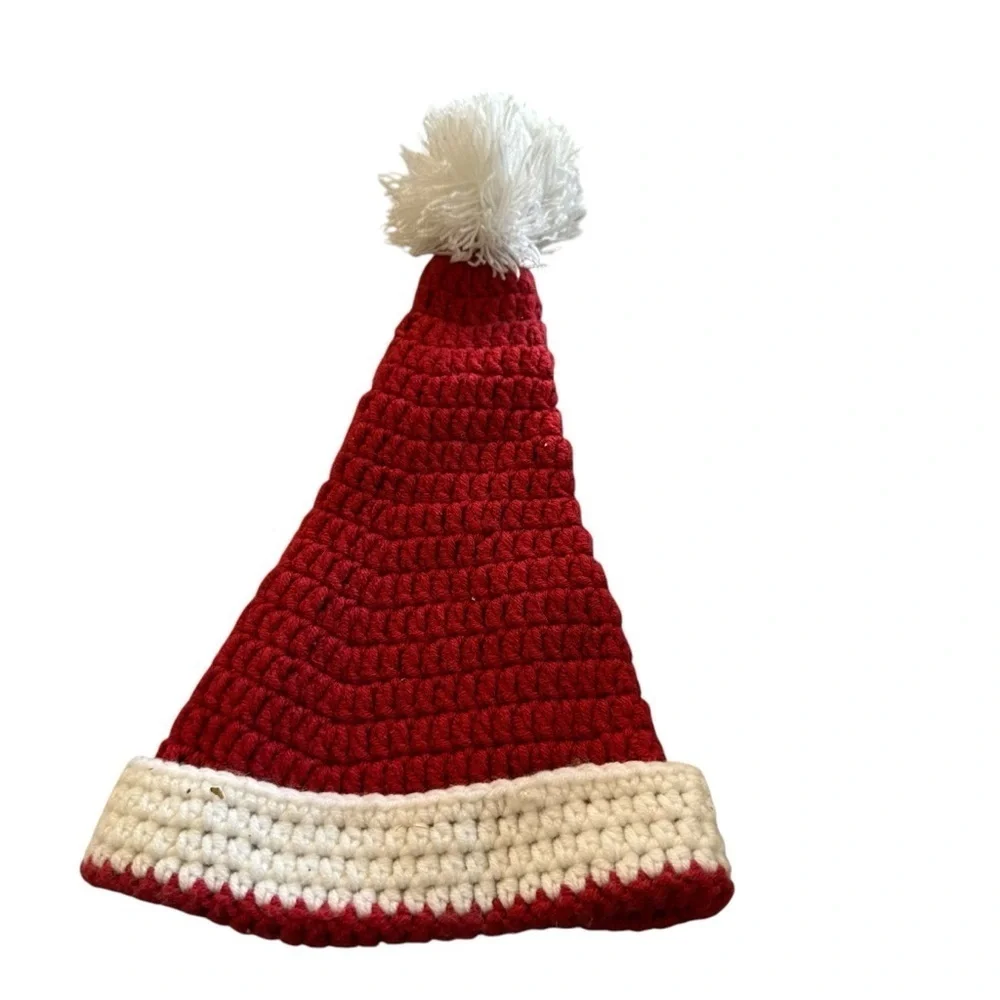 Red and White Festive Santa Hat with Pom-Pom